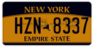 HZN8337  license plate in NY