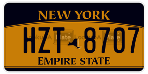 HZT8707  license plate in NY