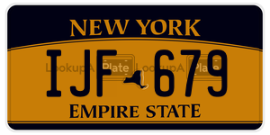 IJF679 license plate in New York