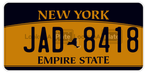 JAD8418  license plate in NY