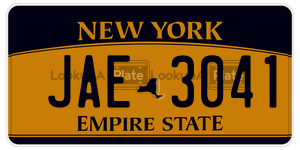 JAE3041  license plate in NY