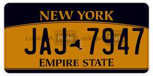 JAJ7947  license plate in NY
