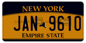 JAN9610  license plate in NY