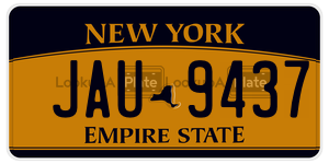 JAU9437 license plate in New York