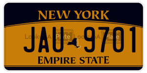 JAU9701  license plate in NY