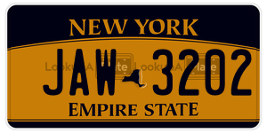 JAW3202  license plate in NY