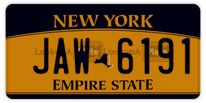 JAW6191  license plate in NY