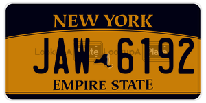 JAW6192  license plate in NY