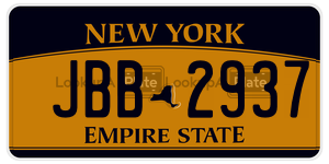 JBB2937 license plate in New York