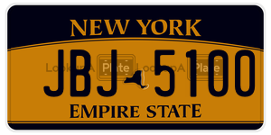JBJ5100  license plate in NY