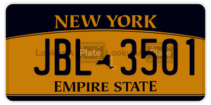 JBL3501  license plate in NY