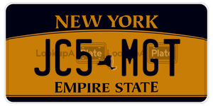 JC5MGT  license plate in NY