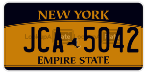 JCA5042  license plate in NY