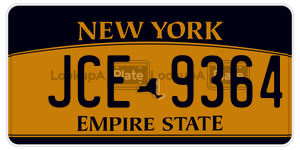 JCE9364 license plate in New York