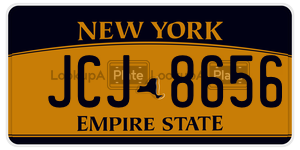JCJ8656  license plate in NY