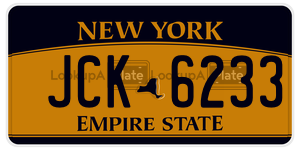 JCK6233  license plate in NY