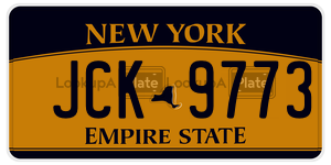 JCK9773  license plate in NY