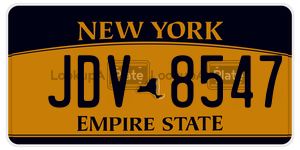 JDV8547 license plate in New York