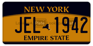 JEL1942  license plate in NY