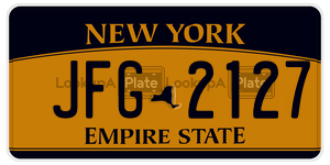 JFG2127  license plate in NY