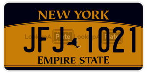 JFJ1021  license plate in NY