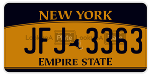 JFJ3363 license plate in New York