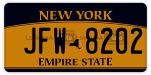JFW8202  license plate in NY