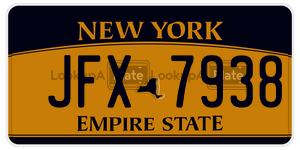 JFX7938 license plate in New York