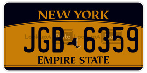 JGB6359  license plate in NY