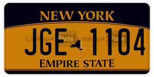 JGE1104 license plate in New York
