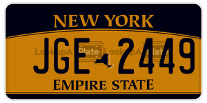 JGE2449 license plate in New York