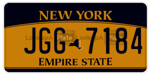JGG7184  license plate in NY