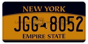 JGG8052  license plate in NY
