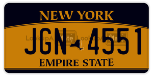 JGN4551  license plate in NY