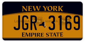 JGR3169 license plate in New York
