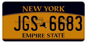 JGS6683 license plate in New York