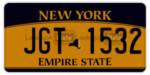 JGT1532  license plate in NY
