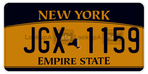 JGX1159 license plate in New York