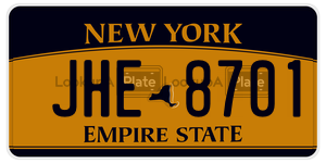 JHE8701 license plate in New York