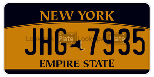 JHG7935 license plate in New York