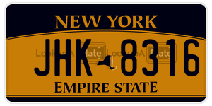 JHK8316  license plate in NY