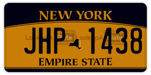 JHP1438 license plate in New York