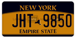 JHT9850  license plate in NY