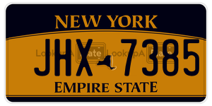 JHX7385  license plate in NY