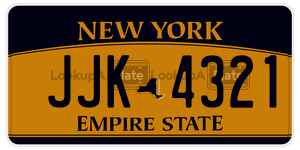 JJK4321  license plate in NY