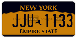 JJU1133  license plate in NY