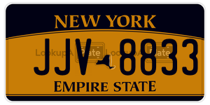 JJV8833 license plate in New York