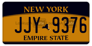JJY9376  license plate in NY