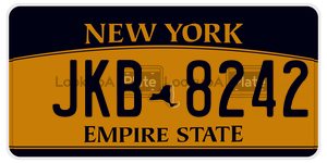 JKB8242  license plate in NY