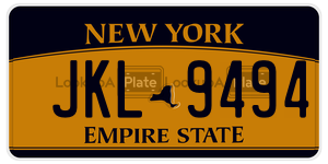 JKL9494  license plate in NY